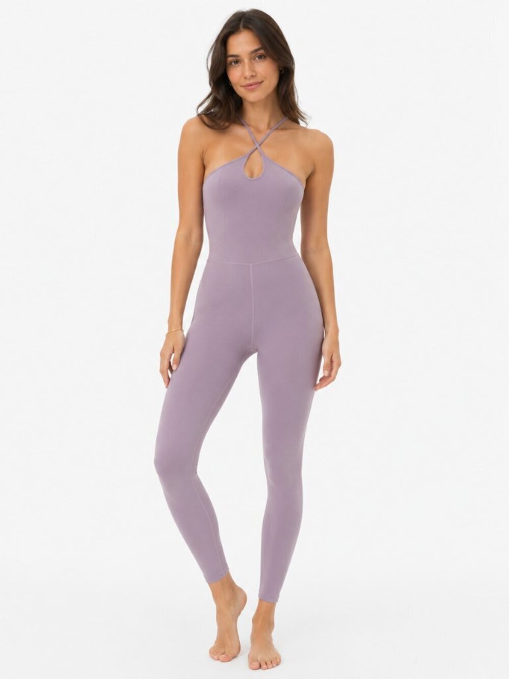 Aritzia Wilfred Free Ivy Jumpsuit Stretch Legging Purple Size Small